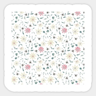 Floral Bee Print Sticker